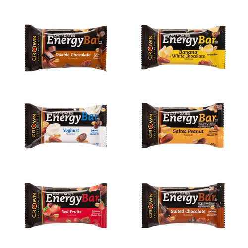 Pack Energy Bar 2.0 Tester (x12) – Verkostungspackung glutenfreier Energie-Riegel aus Hafer und Datteln – Hauptproduktbild