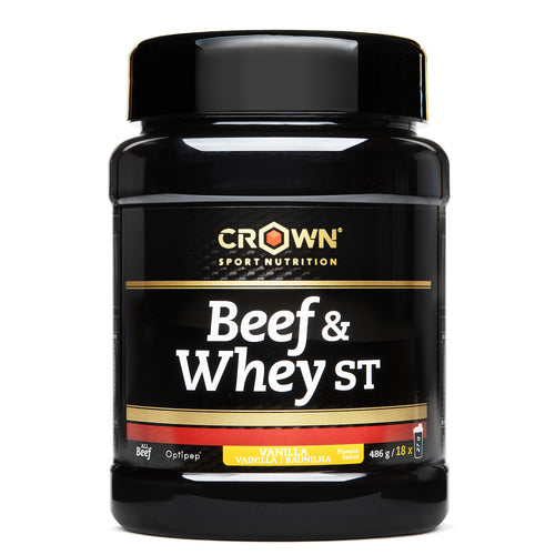 Beef & Whey ST (Vanille-Geschmack) - Dose mit 486 g (18 Portionen) – Hauptproduktbild