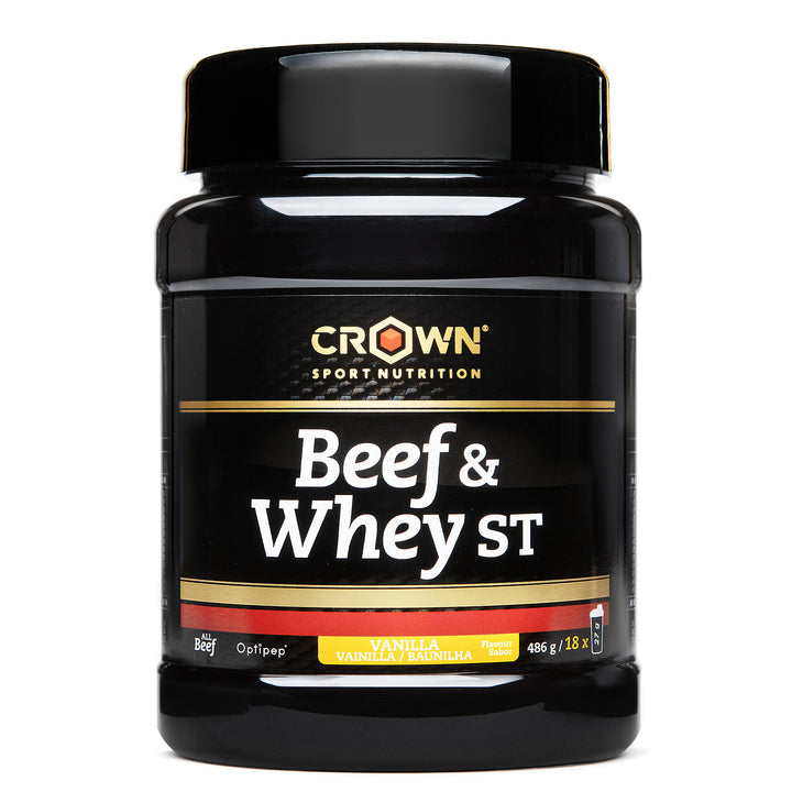 Beef & Whey ST (Vanille-Geschmack) - Dose mit 486 g (18 Portionen) – Hauptproduktbild